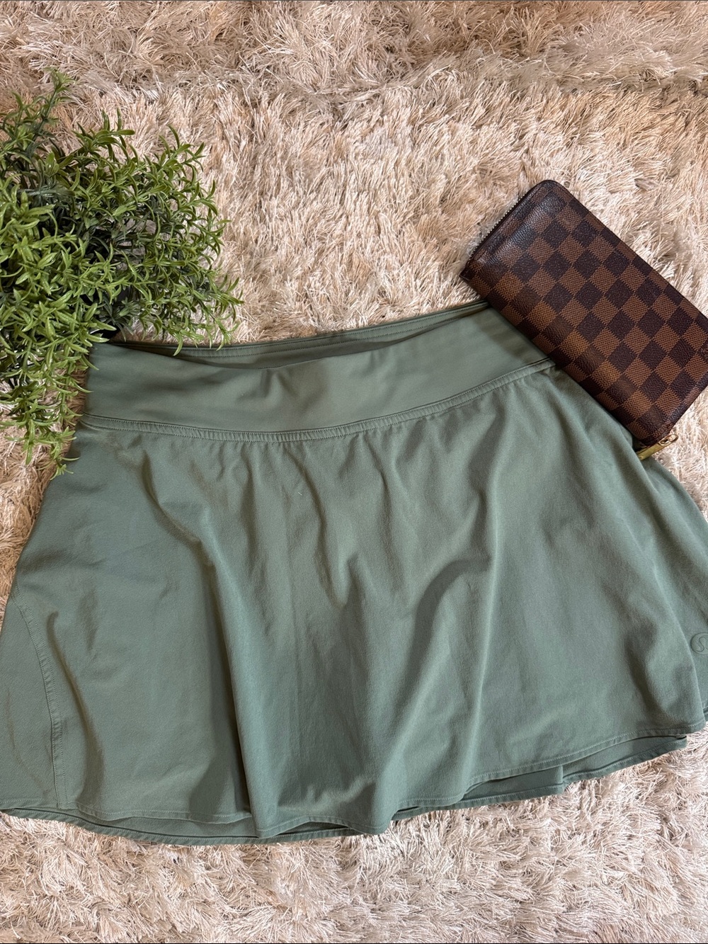 EUC lululemon athletica Carter Blue Sage Green Tennis Skirt Size 10